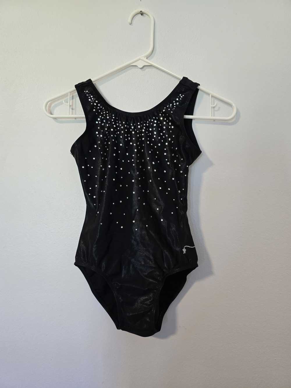 Destira Black Sparkle Rhinestone Leotard AXS Gymnastics Or Dance